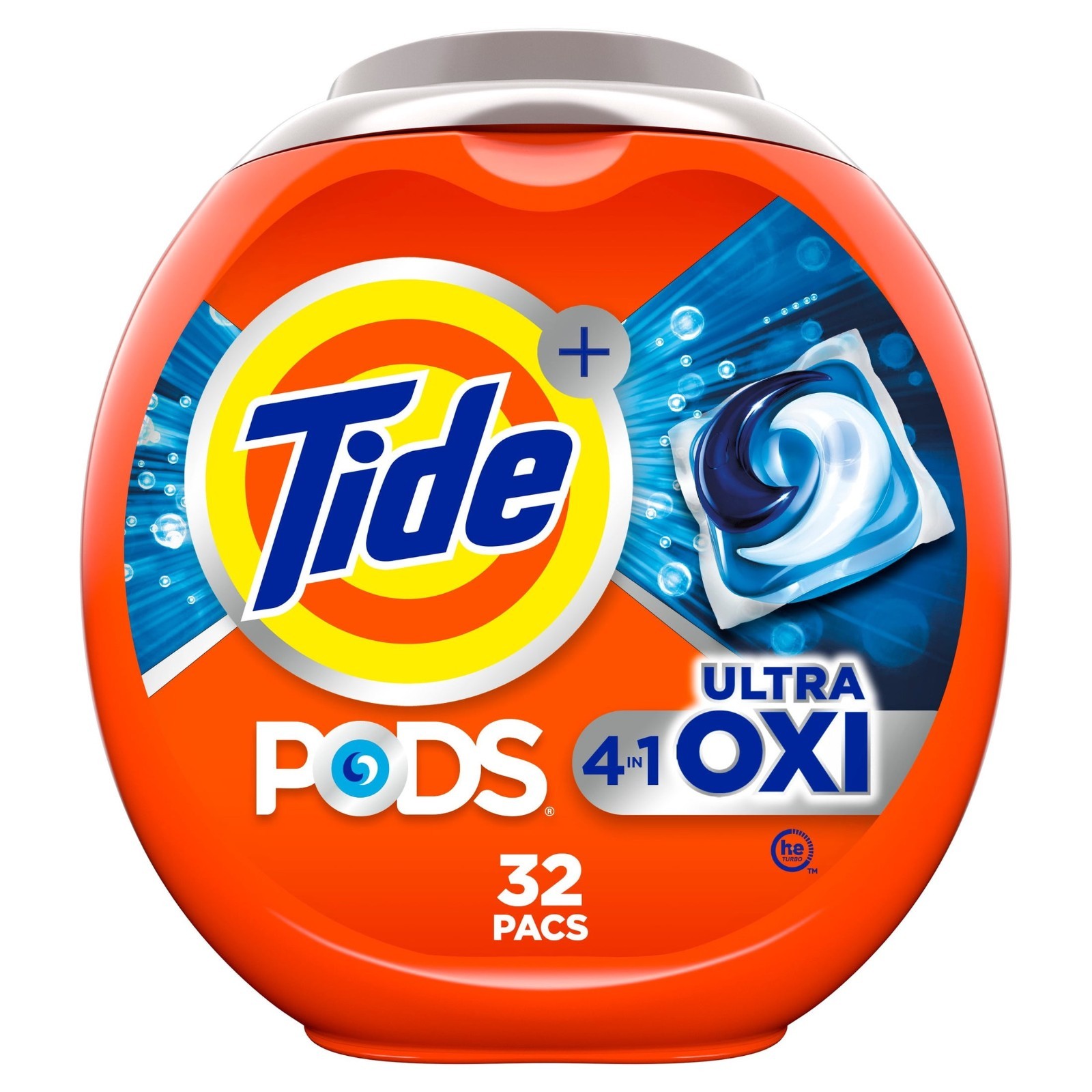 Tide PODS Ultra OXI Liquid Laundry Detergent Pacs, 32 Count (Pack of 3), 96 Pacs