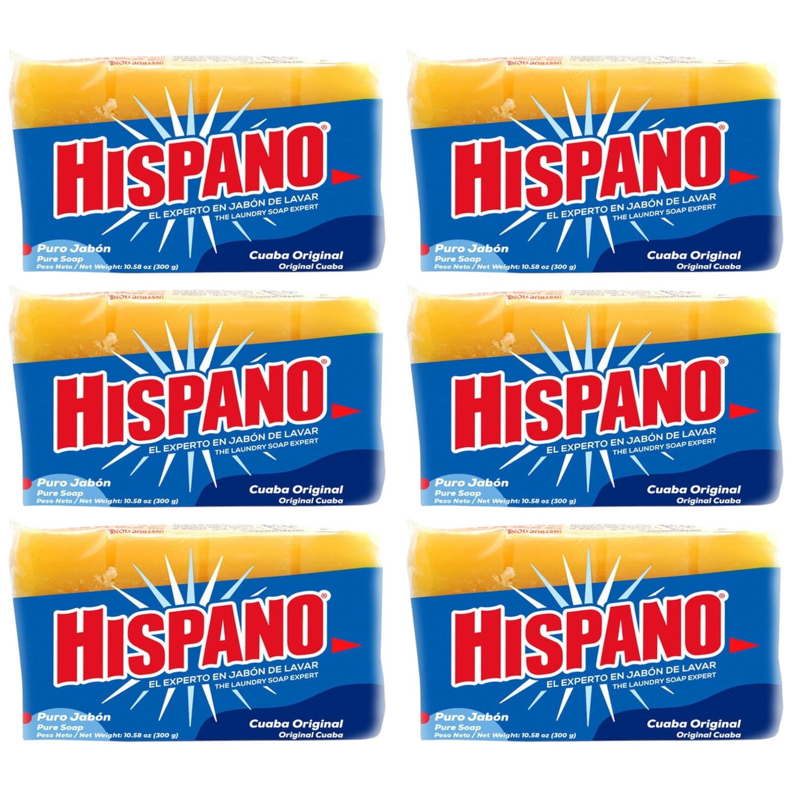 12 Count x Hispano Rectangle Bar Jabon Laundry Soap