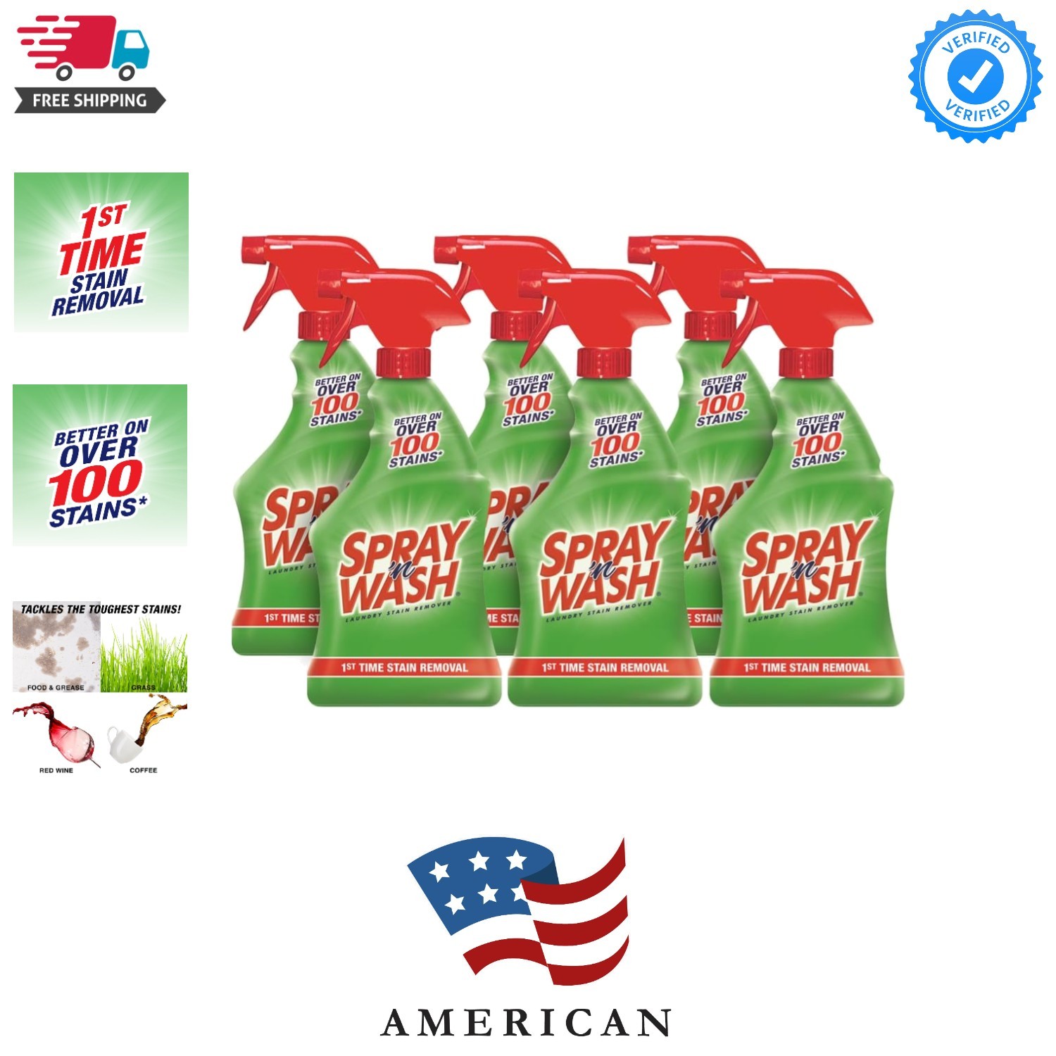 Spray N’ Wash Stain Remover Spray, Laundry Pre-Treat for Everyday Stains, 22o…