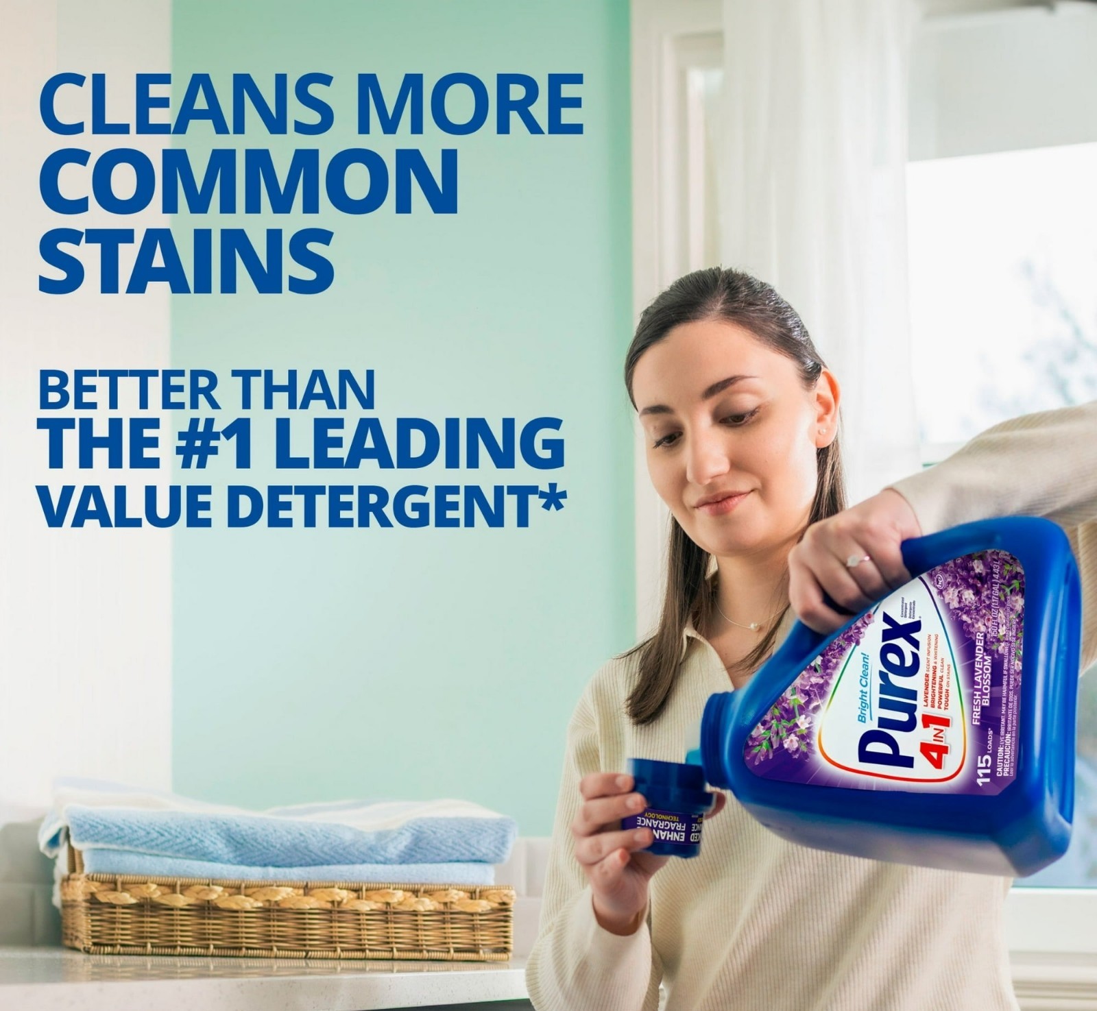 Purex Liquid Laundry Detergent, Lavender Blossom, 150 oz, 115 Loads