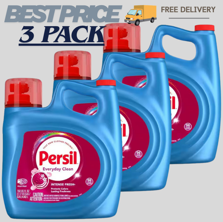 [3 PACK] Persil Deep Clean Intense Fresh Liquid Laundry Detergent, 96 Loads