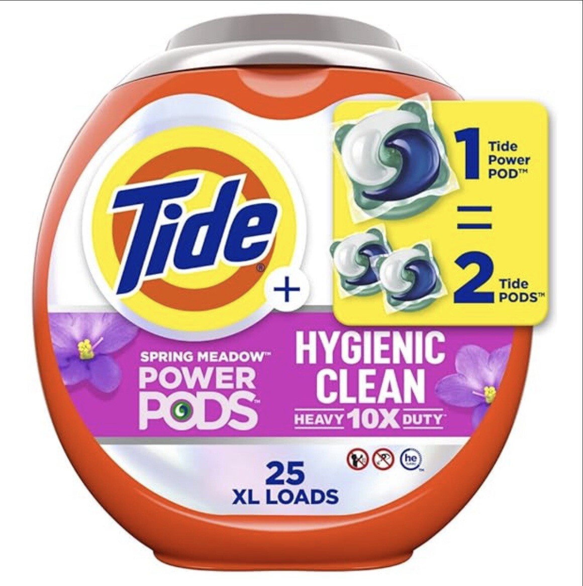 Tide Power Pods + Hygienic Clean 25 Ct