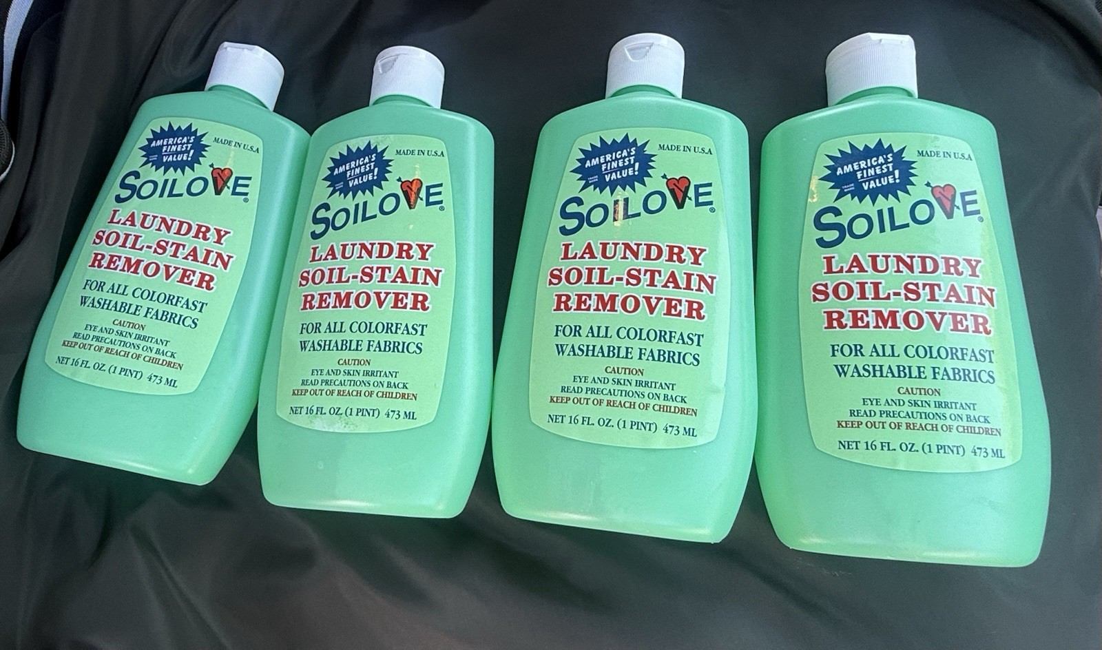 Soilove Laundry Soil-Stain Remover 16oz (4-Pack) Fast Stain Cleaner