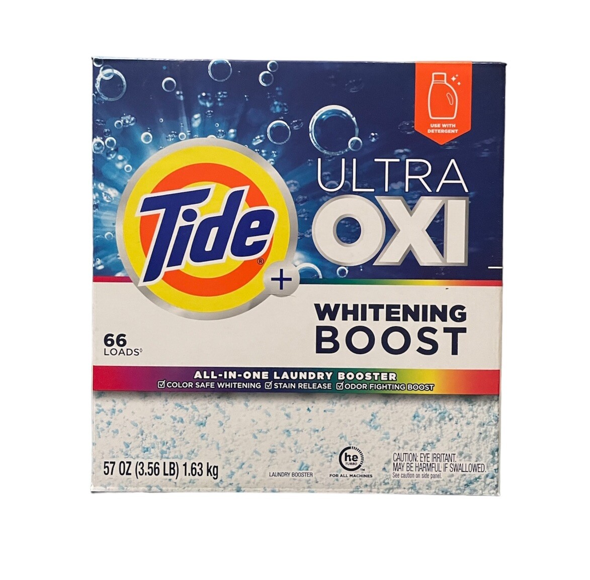 1X Tide Ultra Oxi Whitening Boost All In One Laundry Booster 57oz 66 Load Powder