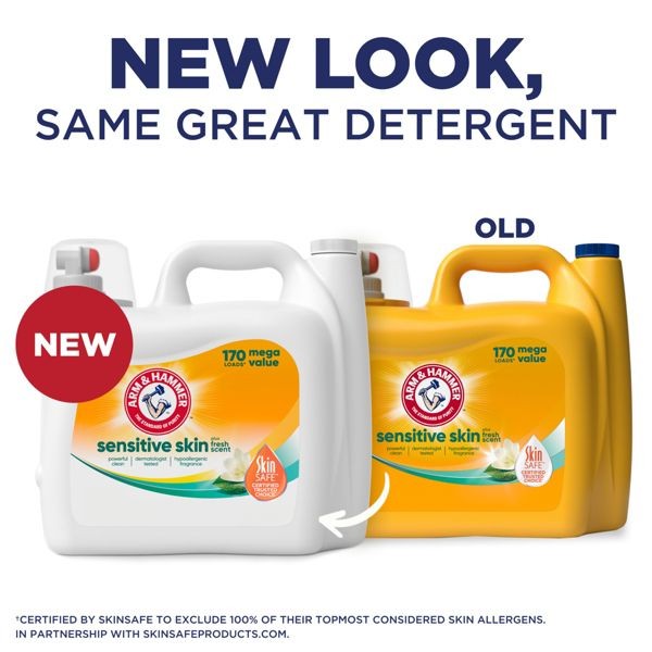Arm & Hammer Hypoallergenic Fresh Scent for Sensitive Skin 170 Loads – 170 fl oz