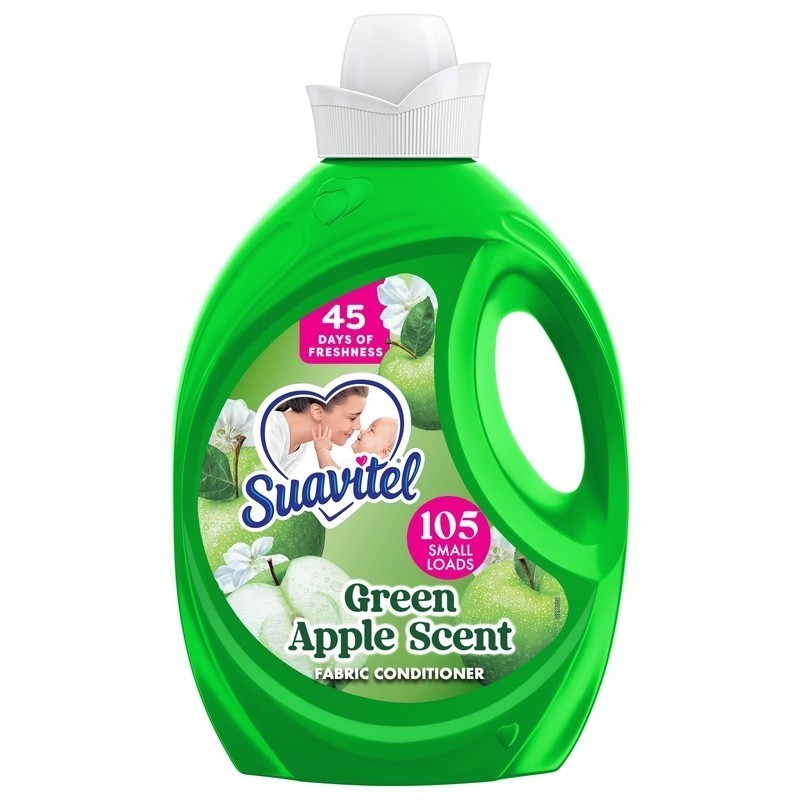 Fabric Conditioner Green Apple Scent 105 Loads Softness Freshness HE Compatible