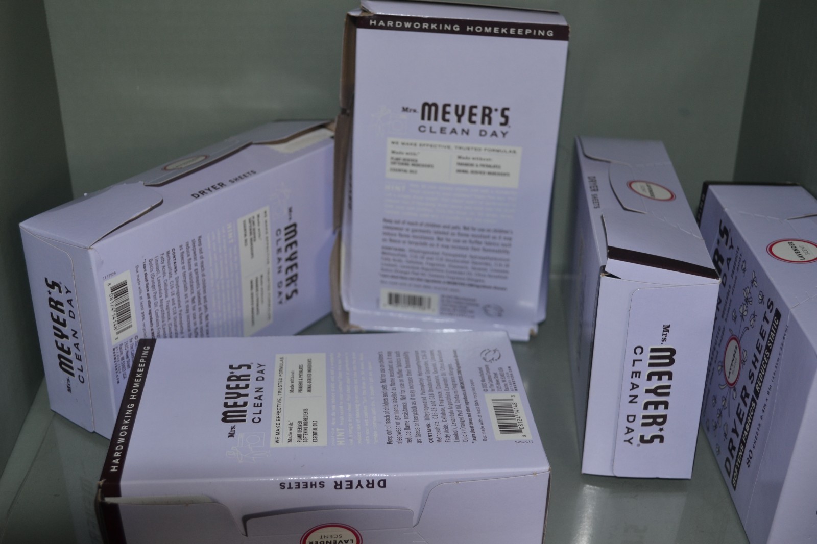 (5) Mrs. Meyer’s Clean Day Dryer Sheets, Lavender, 80 In Each