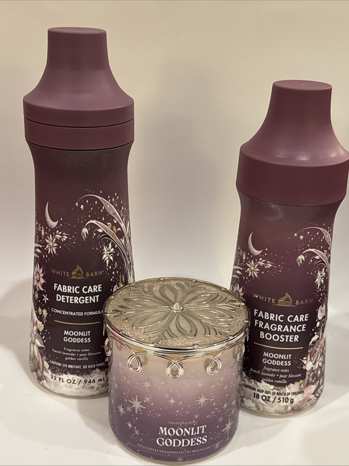 Bath & Body Works MOONLIT GODDESS Laundry Detergent & Booster & Candle!