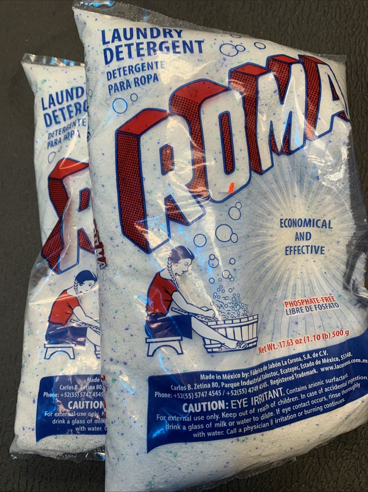 2 Bags Roma Laundry Detergent 1.10 lb 2 Bags X 1.10lb