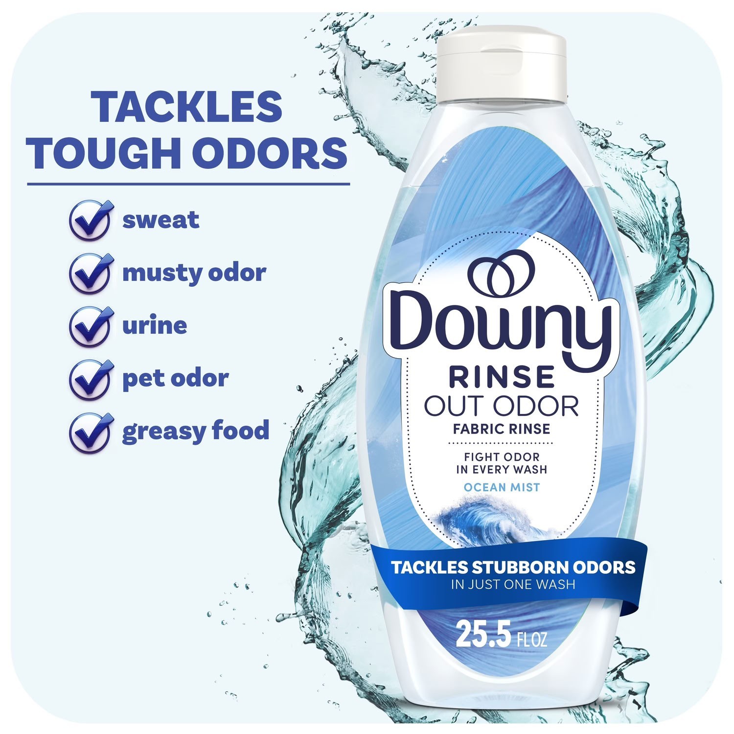 Downy Rinse Out Odor Laundry Rinse Ocean Mist Scent Refreshes 48 Fl Oz