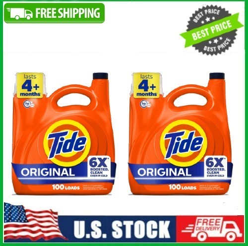 2 Pack Laundry Detergent Liquid w 6X Boosted Cleaning Power,Original,125fl oz Pk
