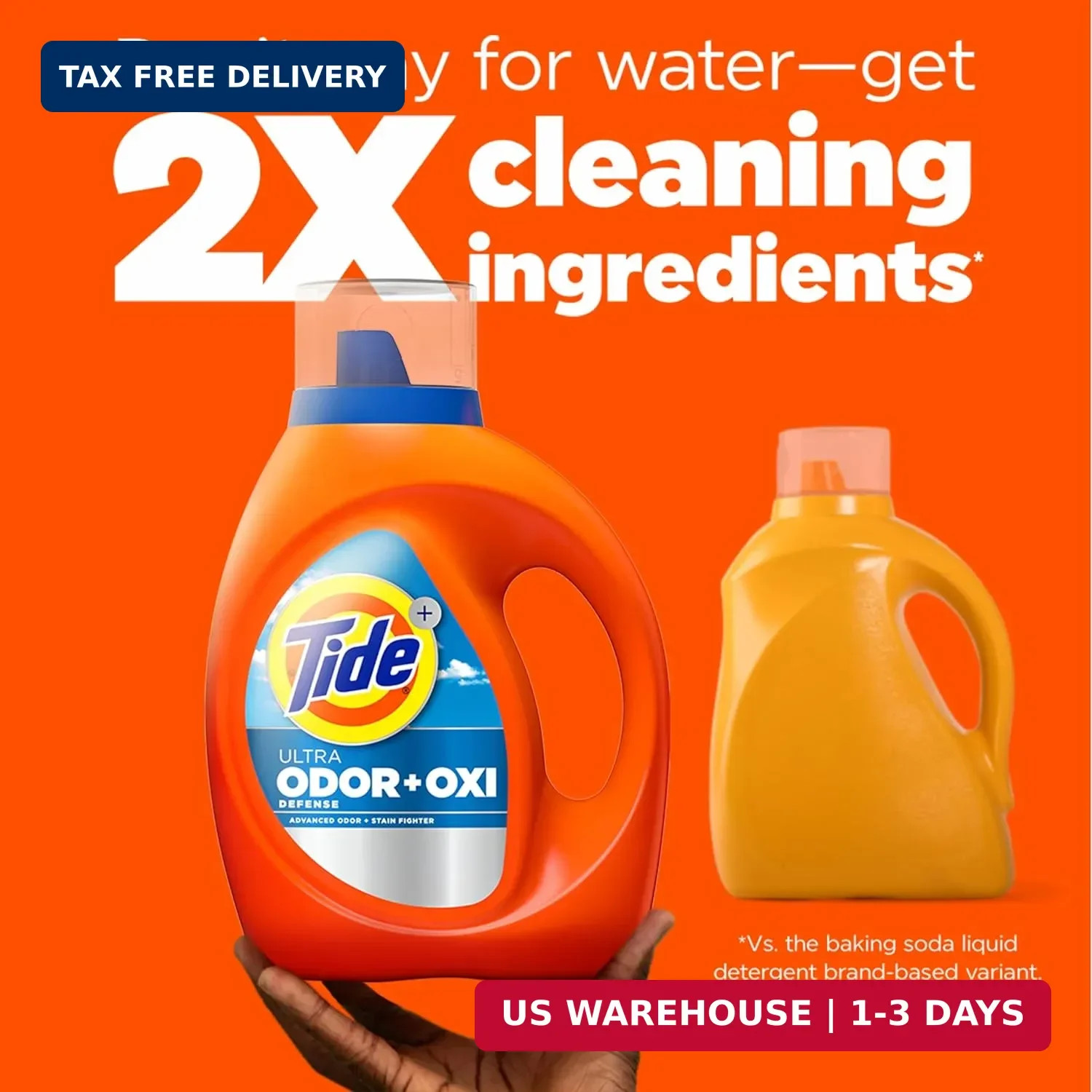 Tide Ultra Odor Defense Plus Oxi Liquid Laundry Detergent, 148 fl oz, 105 Loads,