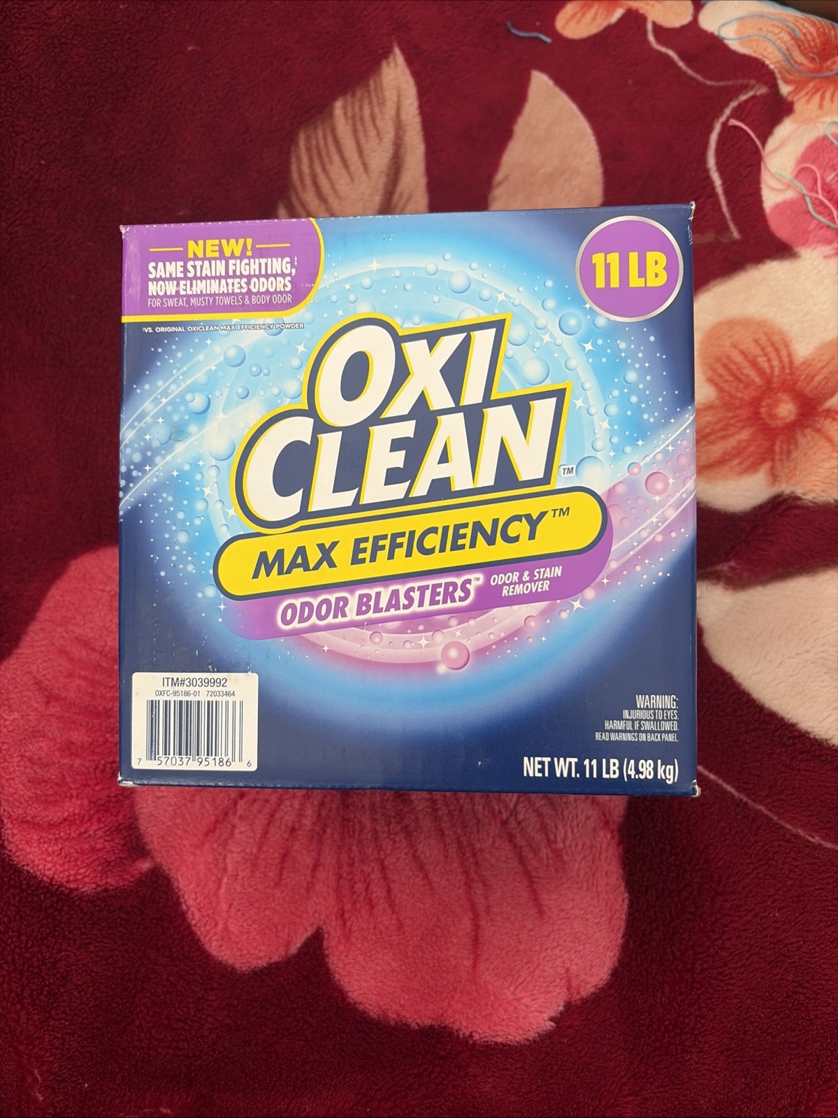 OxiClean Max Efficiency Odor Blasters Laundry Stain Remover Powder – 11 lb