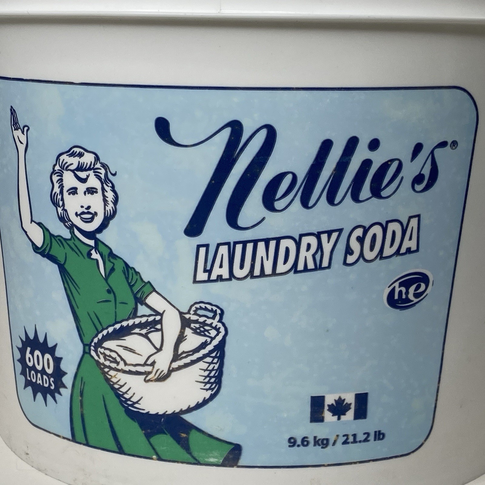 Nellie’s 600 Load All Natural Laundry Soda Soap Detergent 21.2 lbs NEW & SEALED