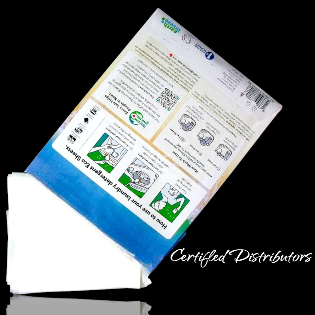 (Lot of 8) Earth Breeze Laundry Detergent Sheets Fragrance-Free, 60 Loads Each