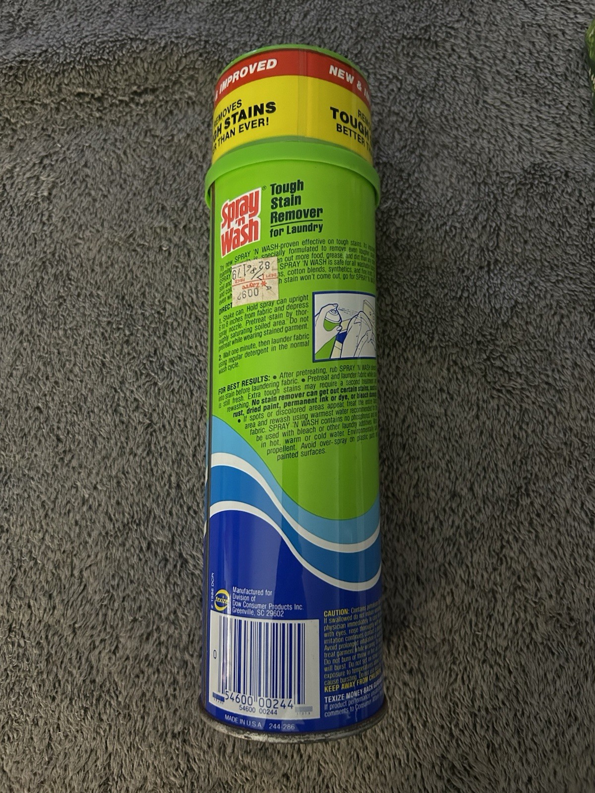 New Vintage Spray N Wash Aeresol SPRAY CAN 16 oz Laundry Stain Remover Unused