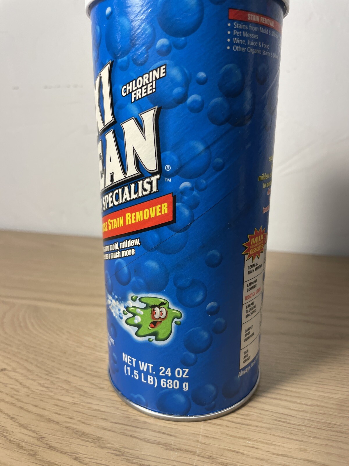 OXICLEAN Stain Remover Powder Orange Glo 24 Oz VTG NEW Sealed Old Stock Blue Can