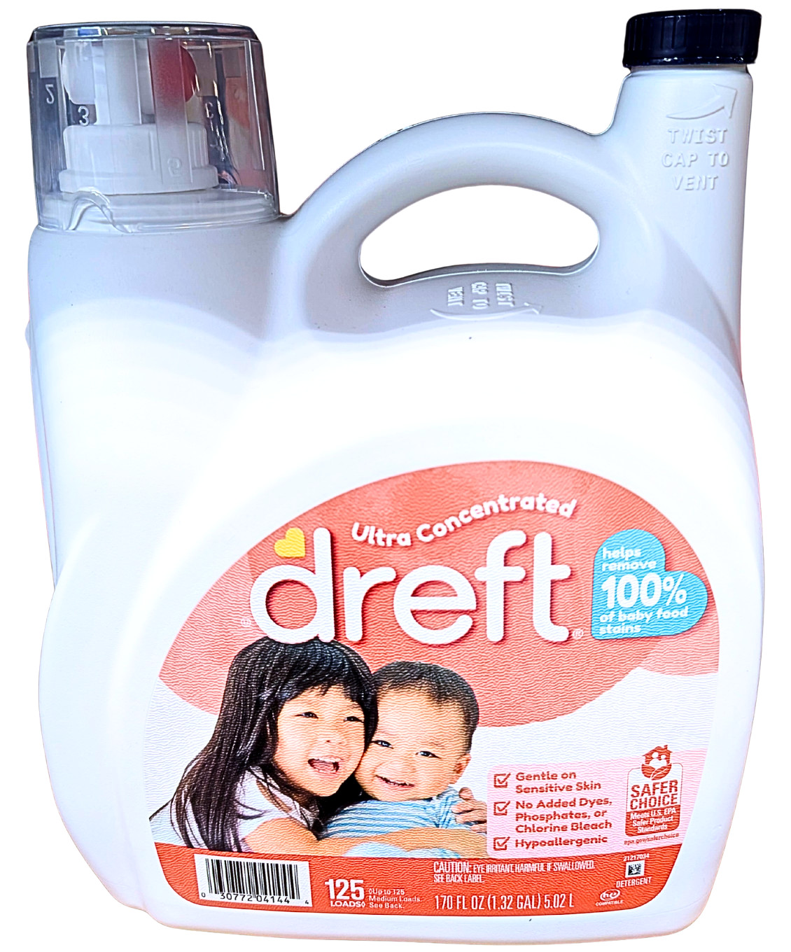 Dreft Ultra Concentrated Baby Liquid Laundry Detergent 125 loads 170 Fl Oz