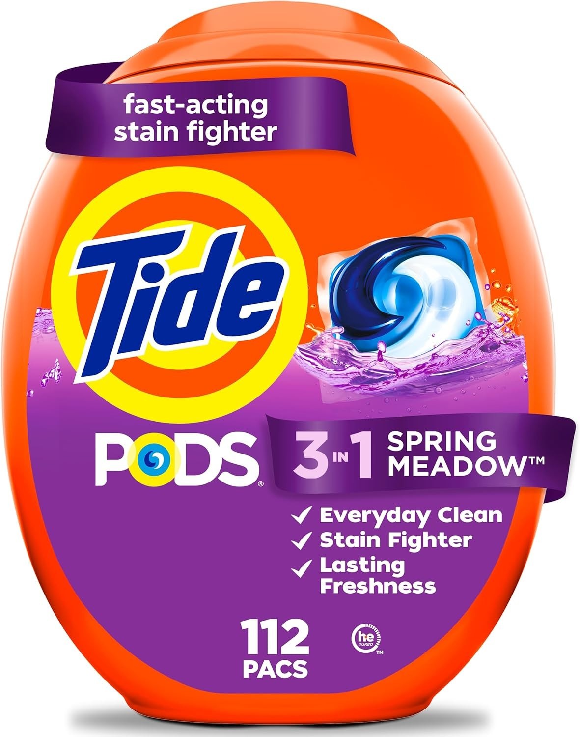 Tide PODS laundry detergent pacs, 3-in-1 Stain Remover, Odor Fighter, Color Prot