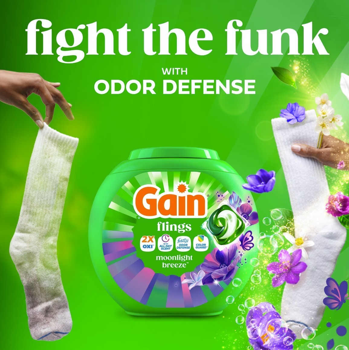 [FASH SALE] Gain Flings Laundry Detergent Pacs Moonlight Breeze 102 Ct 2 Pack