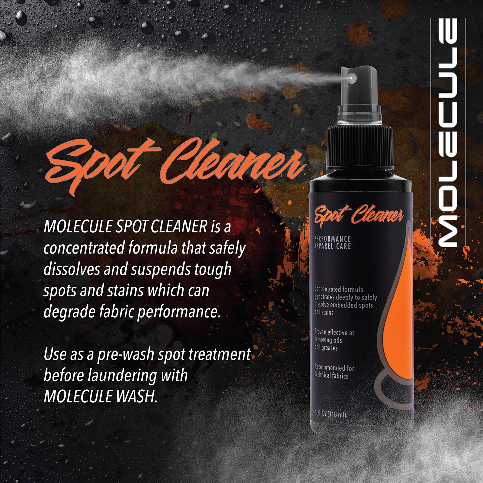 Molecule Spot Apparel Tough Spots And Stains On Racing 1 Gallon
