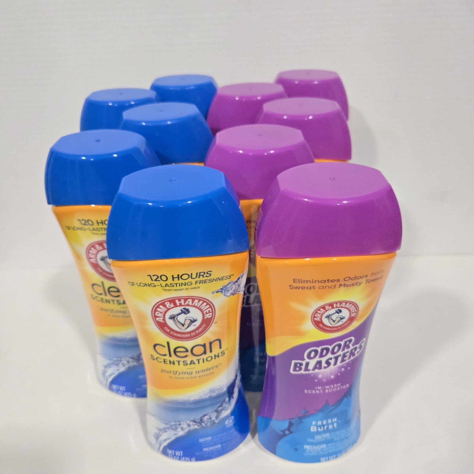 5xArm & Hammer In-Wash Scent Booster & 5xOdor Blaster Clean Sensations15Oz Ea.