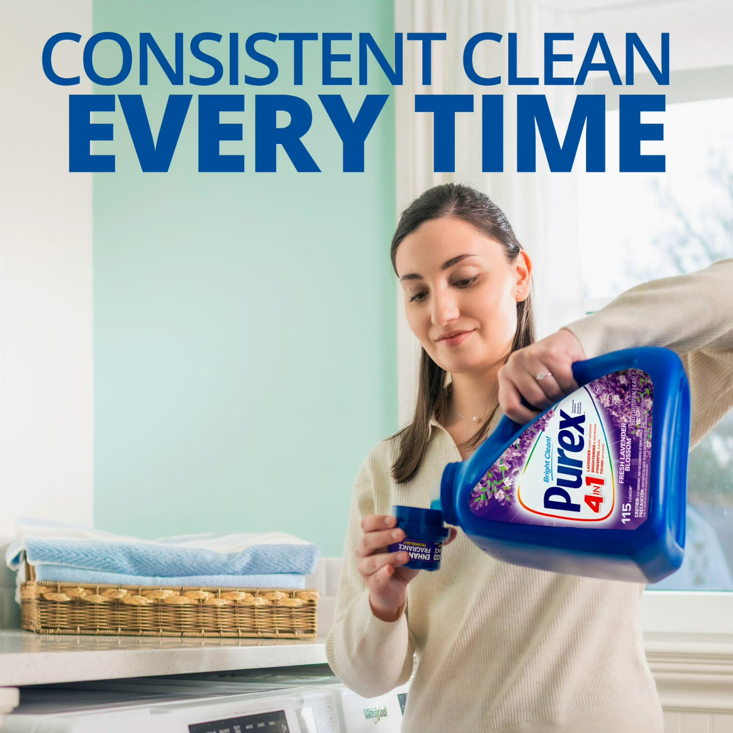 4 Pack Purex Liquid Laundry Detergent Fresh Lavender Fields 150 fl oz 115 Loads
