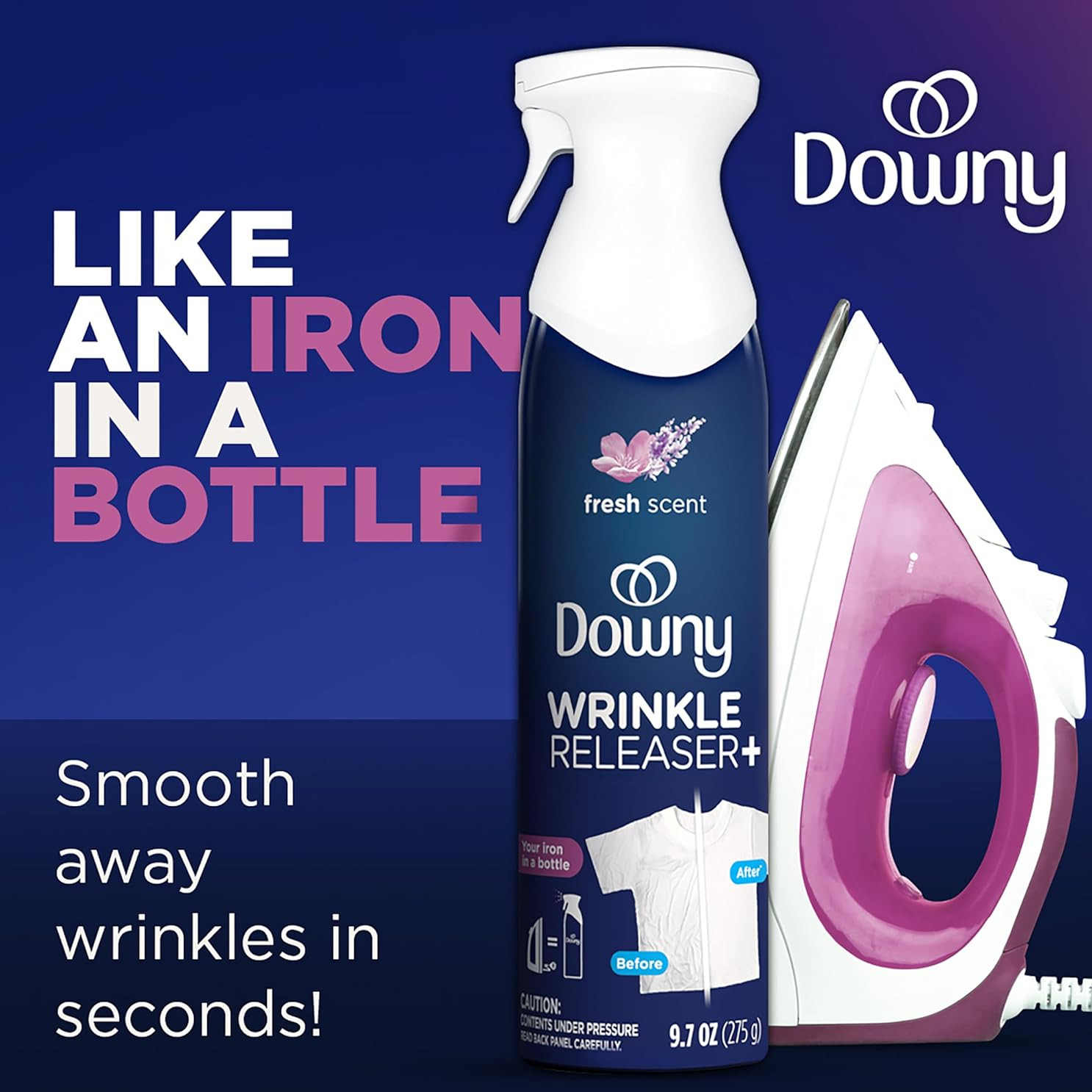 Downy Wrinkle Releaser Spray | All In One 9.7 Ounce (Pack of 2)