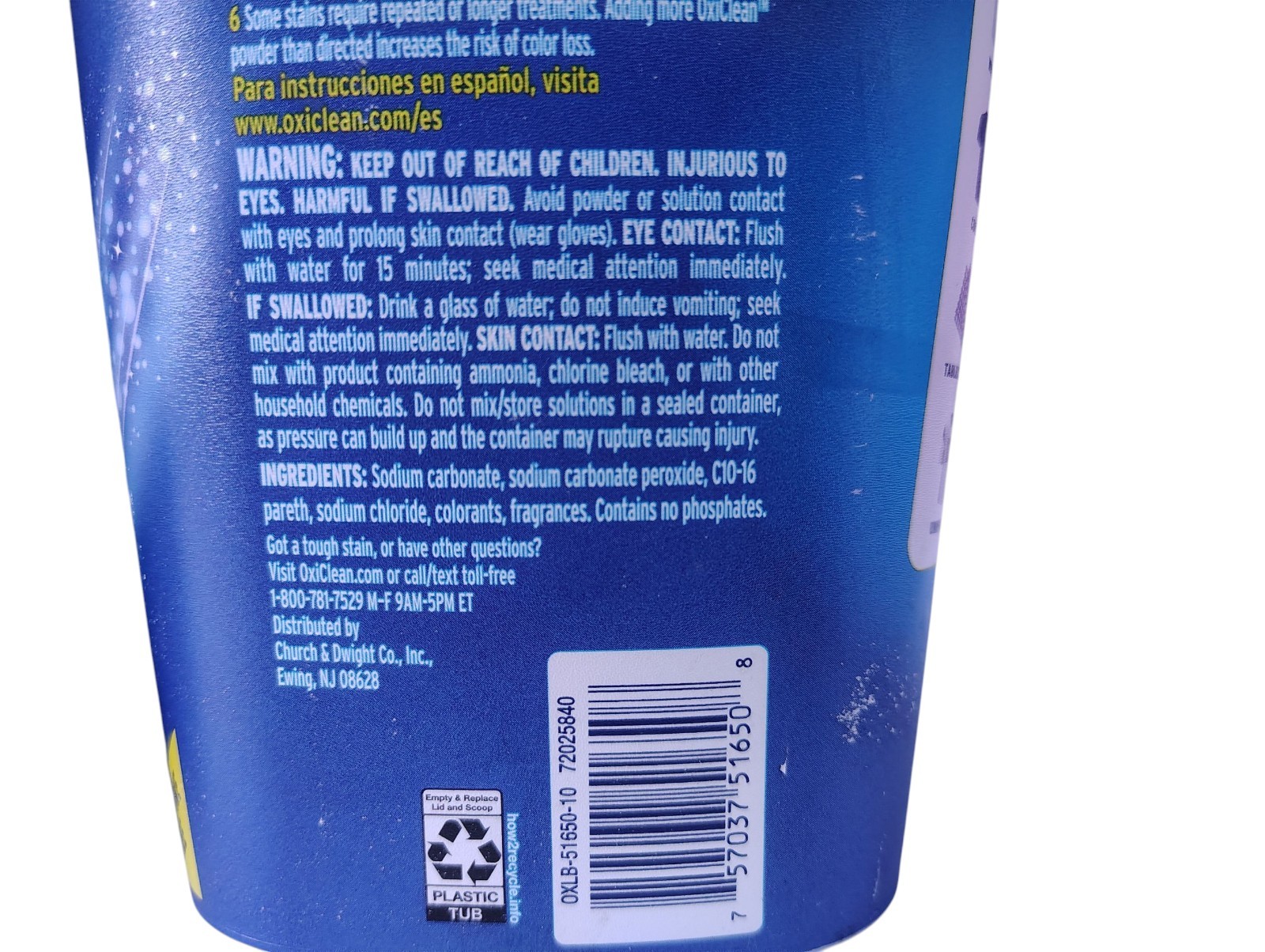 Oxiclean Laundry Odor Blasters Versatile Odor & Stain Remover Powder 5lb X 02