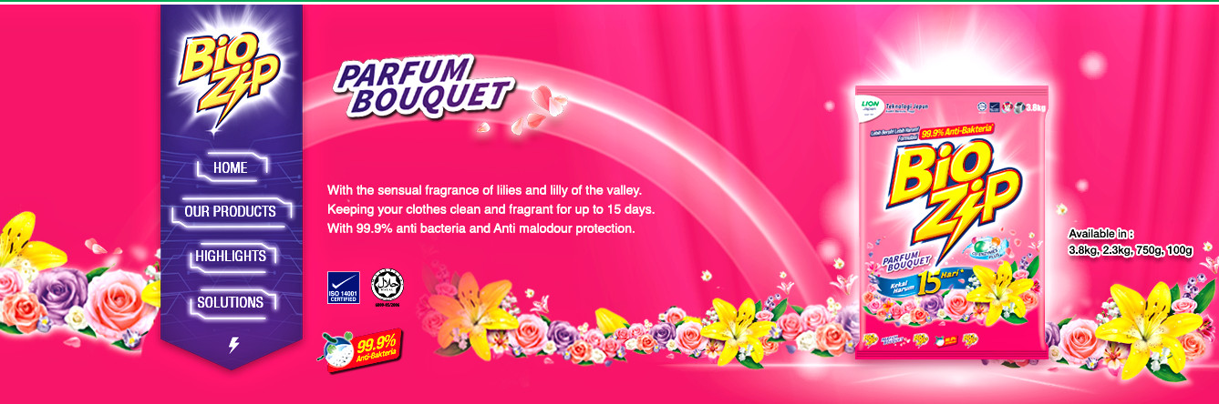 BIO ZIP POWDER PARFUM BOUQUET 3.8KG FOR TOP LOAD WASHING MACHINE