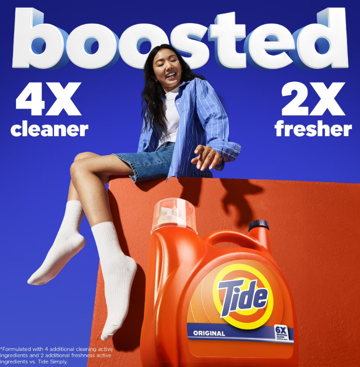 Tide Laundry Detergent Liquid 125 fl oz, 100 Loads, Original Scent