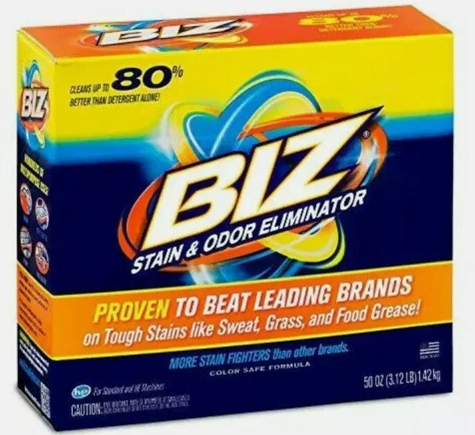 Biz Laundry Detergent Powder Booster Stain & Odor Removal – 50 Ounces
