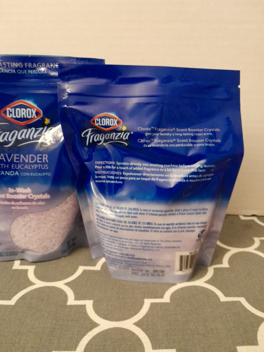 2 Packs Fraganzia Lavender With Eucalyptus In Wash Scent Booster Crystals 10oz.