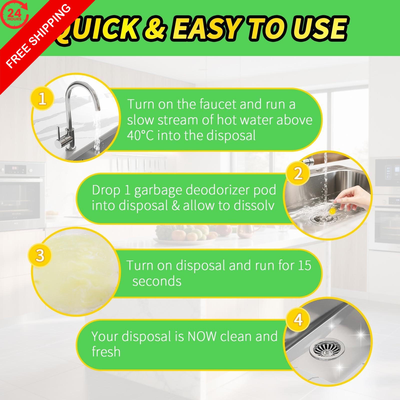 ifbaby 50 Count Garbage Disposal Cleaner and 0.13 Ounce (Pack of 50)