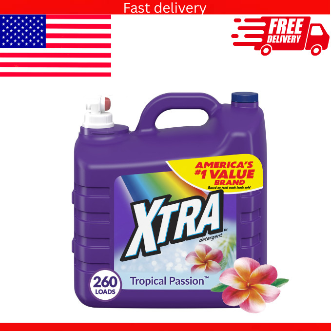 Xtra Liquid Laundry Detergent Tropical Passion 312 oz 260 Loads Value Size