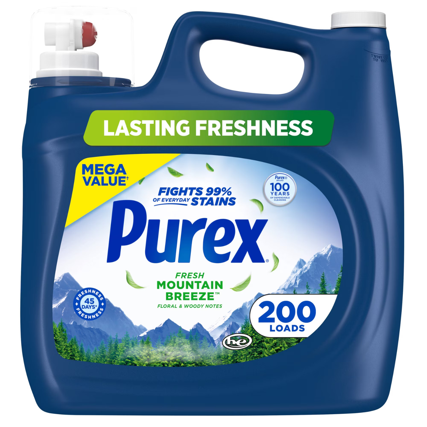 Purex Fresh Mountain Breeze Liquid Detergent 225 fl oz 200 Loads