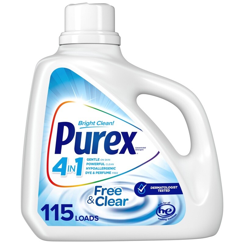 Hypoallergenic Liquid Laundry Detergent Unscented Dermatologist Tested 115 Loads