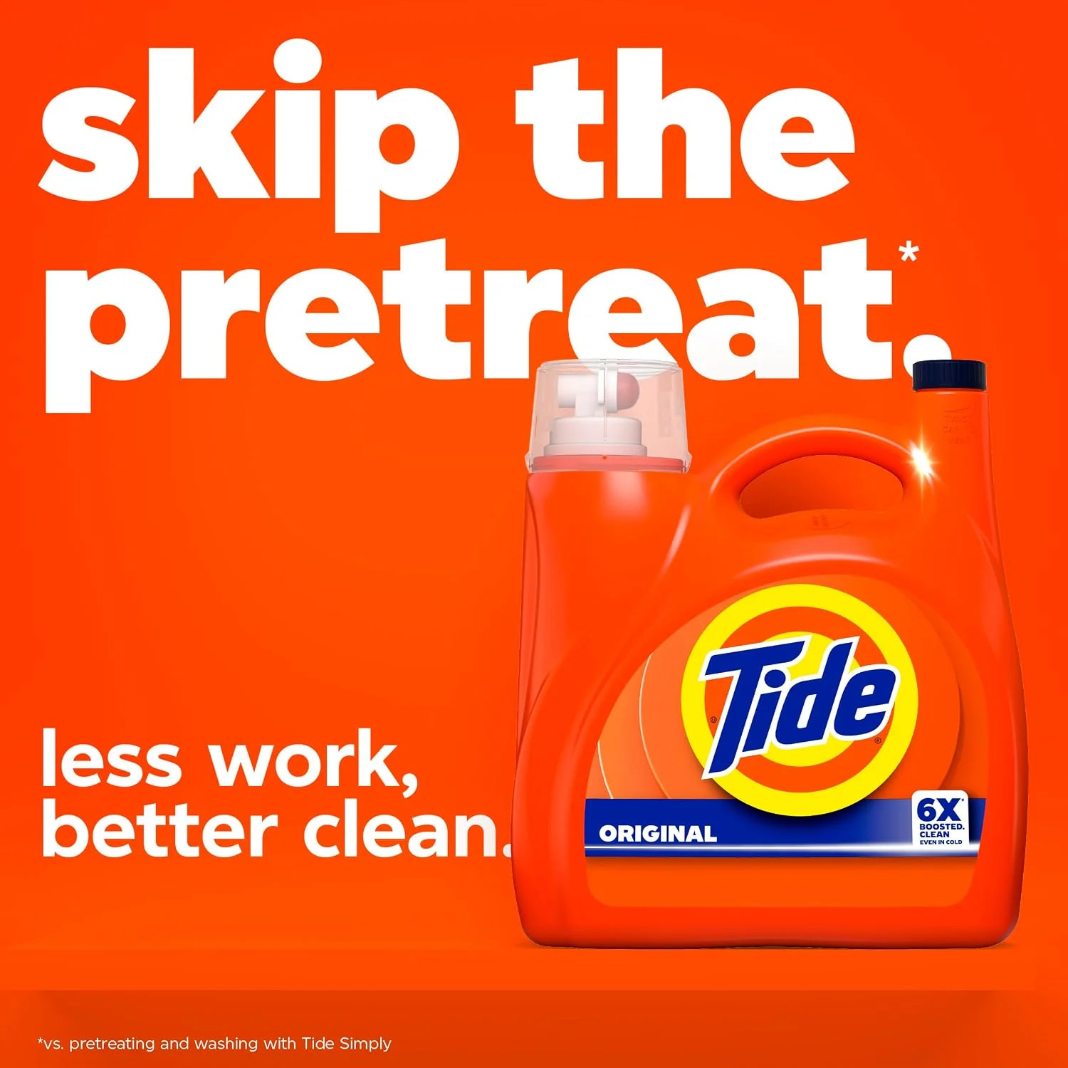Tide Liquid Laundry Detergent, Original Scent, 125 fl oz, 100 Loads, Boosted Cle