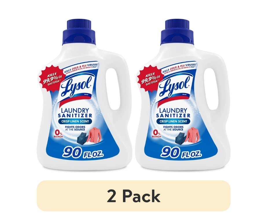 [SALE] (2 pack) Lysol Laundry Sanitizer Additive, Crisp Linen, 90 fl oz