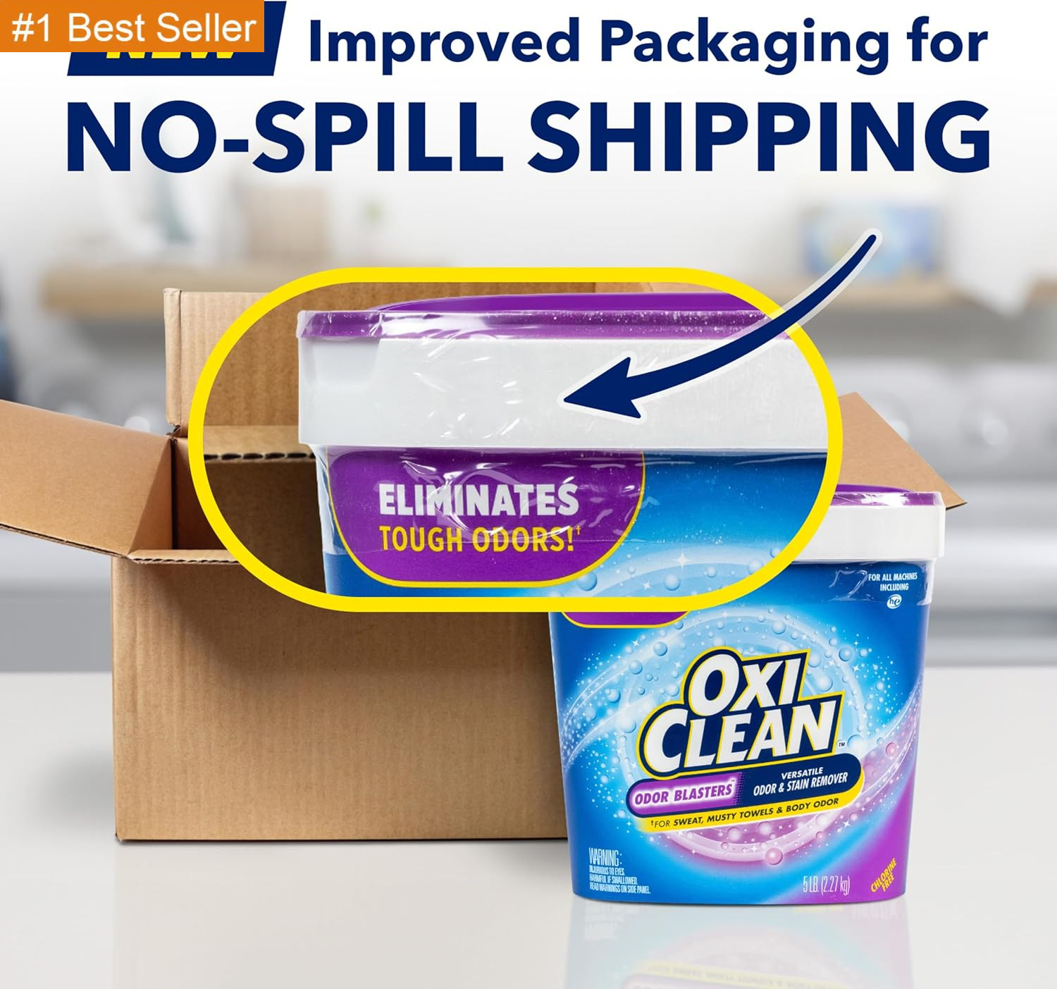 Oxiclean Odor Blasters Versatile Odor and Laundry Stain Remover Powder, 5 Lb
