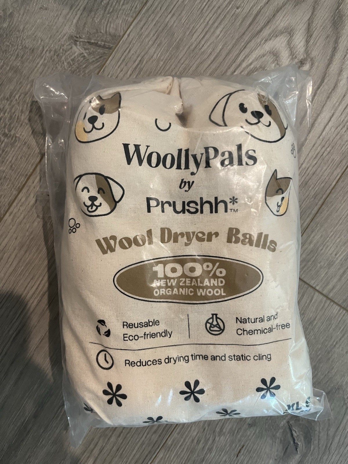 WoollyPals Dryer Balls (6-Pack, XL Size) – 100% New Zealand Wool