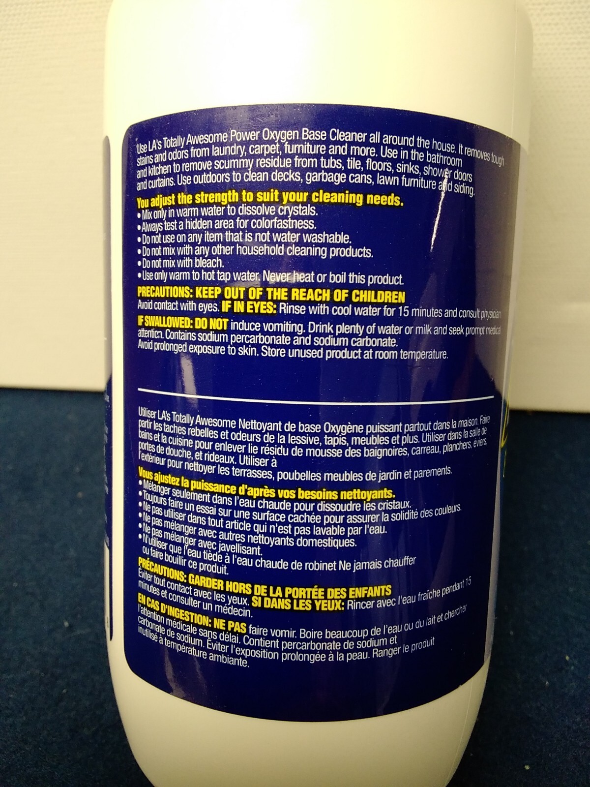 LA’s Totally Awesome Power Oxygen Base Cleaner Powder Set of 2 Each 15 Oz