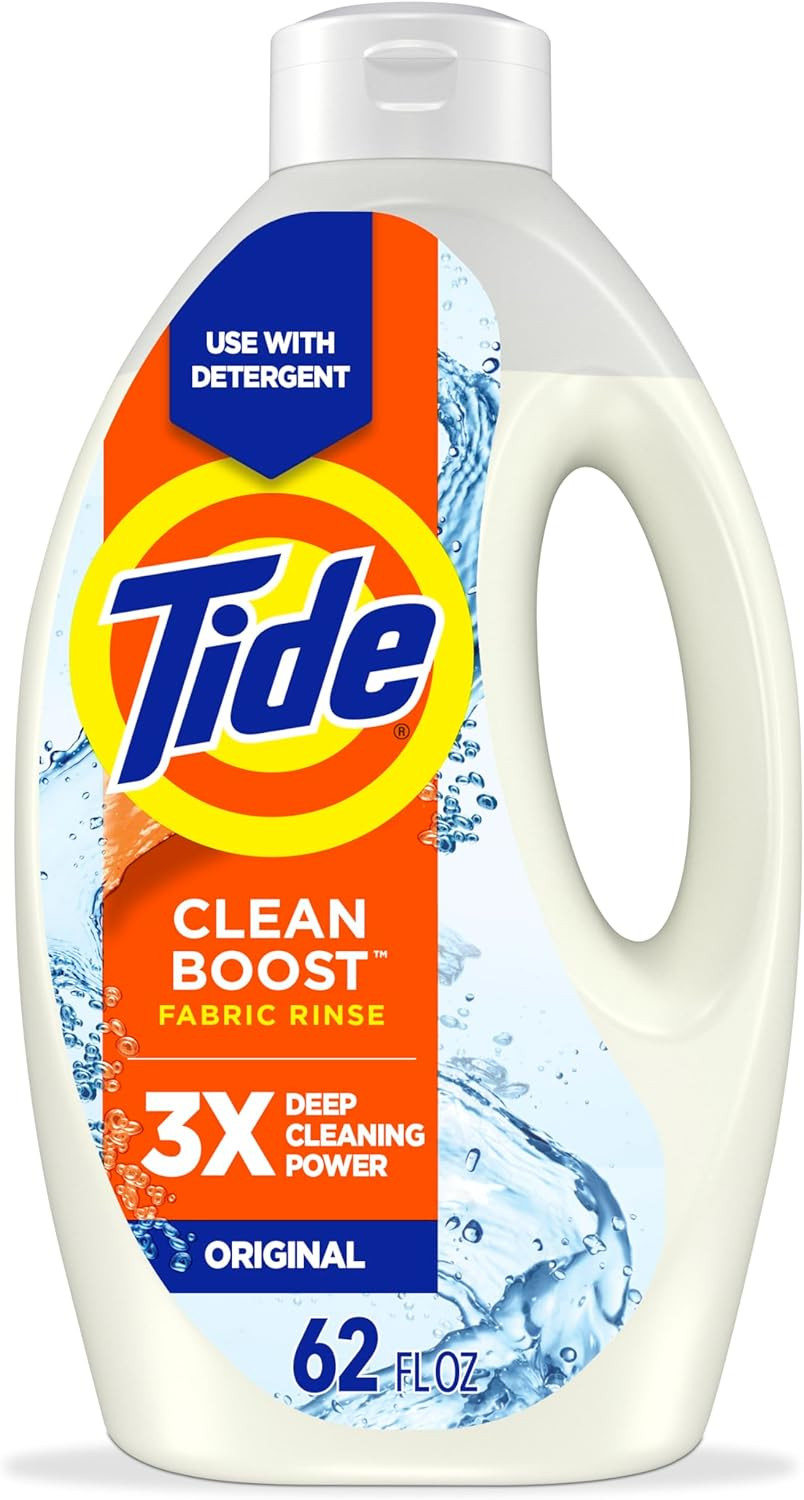 Tide Clean Boost Fabric Rinse, 62 Fl Oz Fl Oz, Removes Odors and Residues, Safe