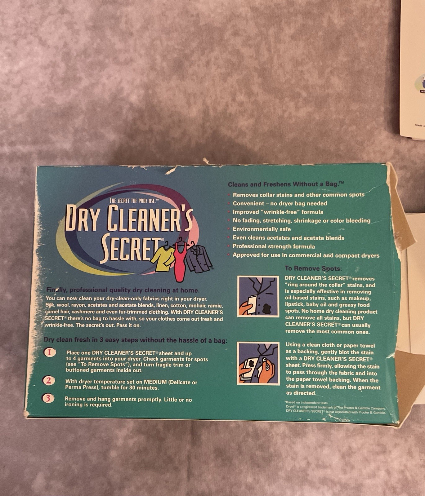 DRY CLEANER’S SECRET IN-HOME DRY CLEANING IN YOUR DRYER 11 SHEETS NEW OLD STOCK