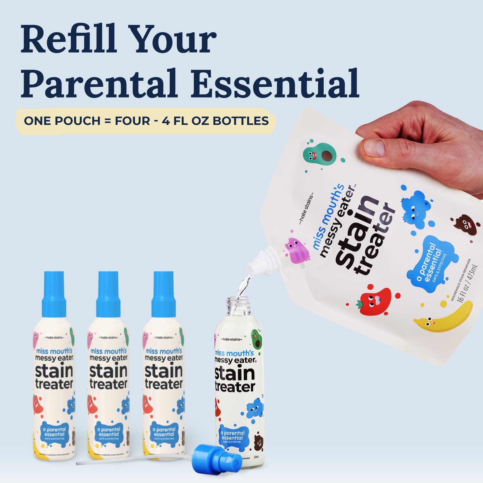 Miss Mouth’s Messy Eater Stain Treater Refill Newborn & Baby Essentials, 16oz
