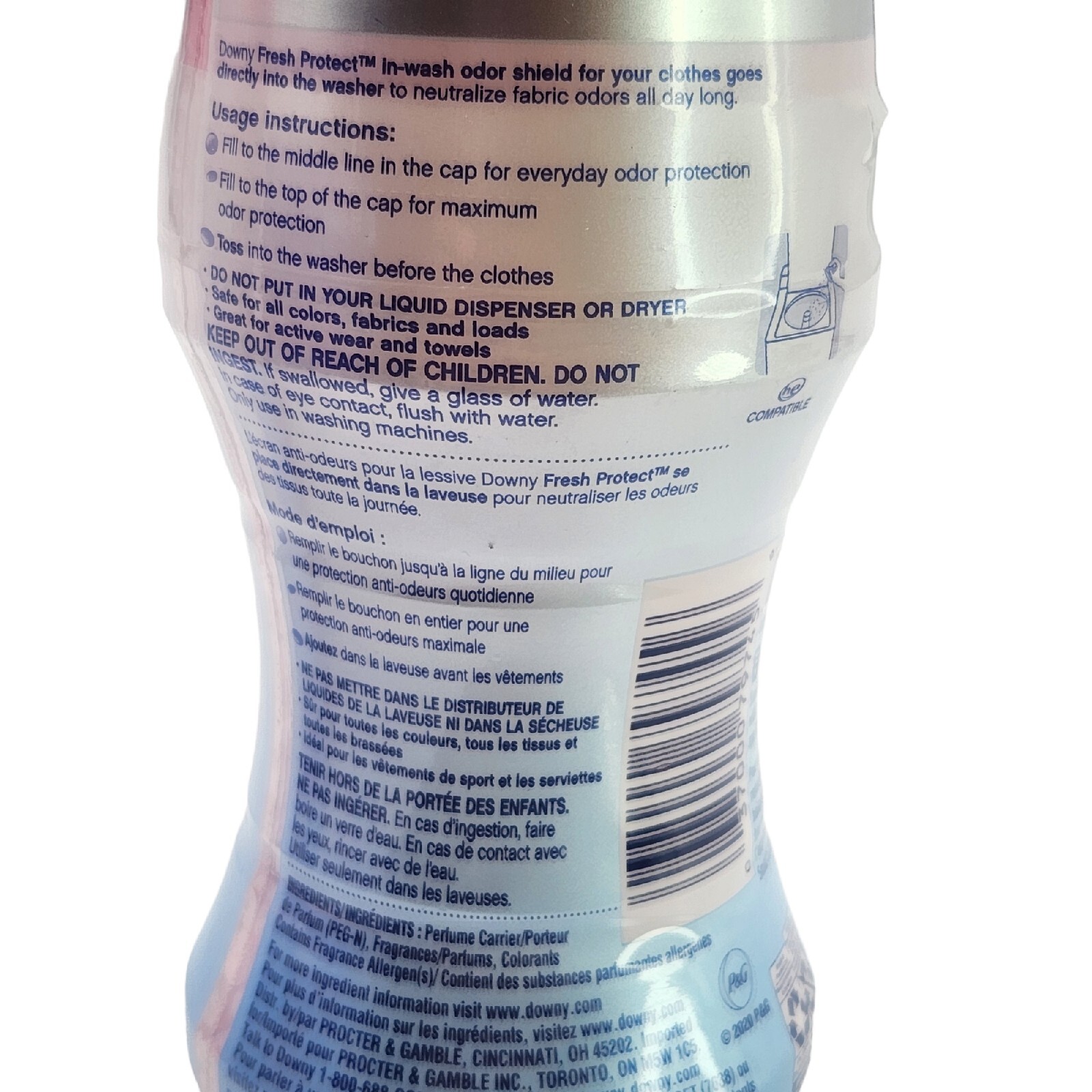 2 Downy Fresh Protect In Wash Beads April Fresh with Febreze Odor Defense 4.3 oz