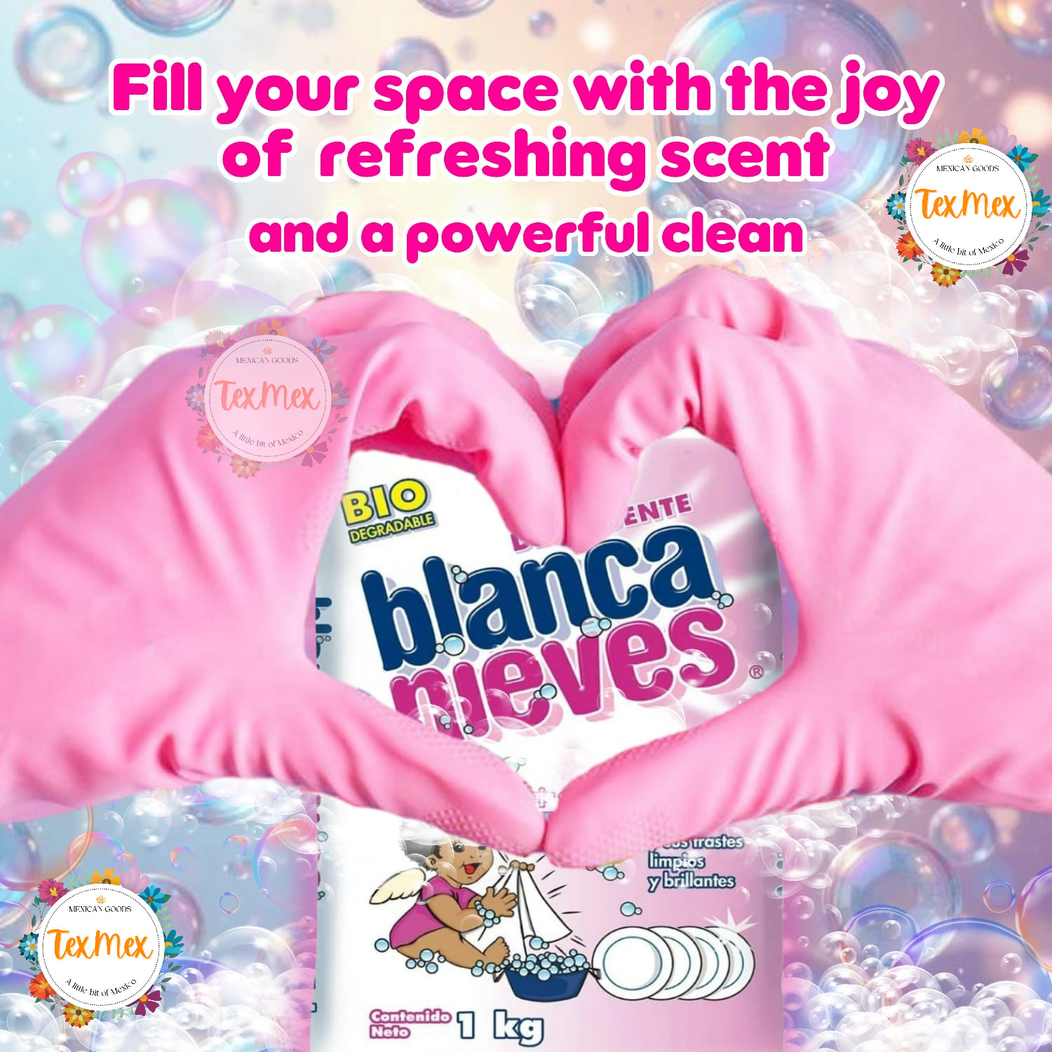 BLANCA NIEVES DETERGENTE PARA ROPA EN POLVO 1 KG BIODEGRADABLE