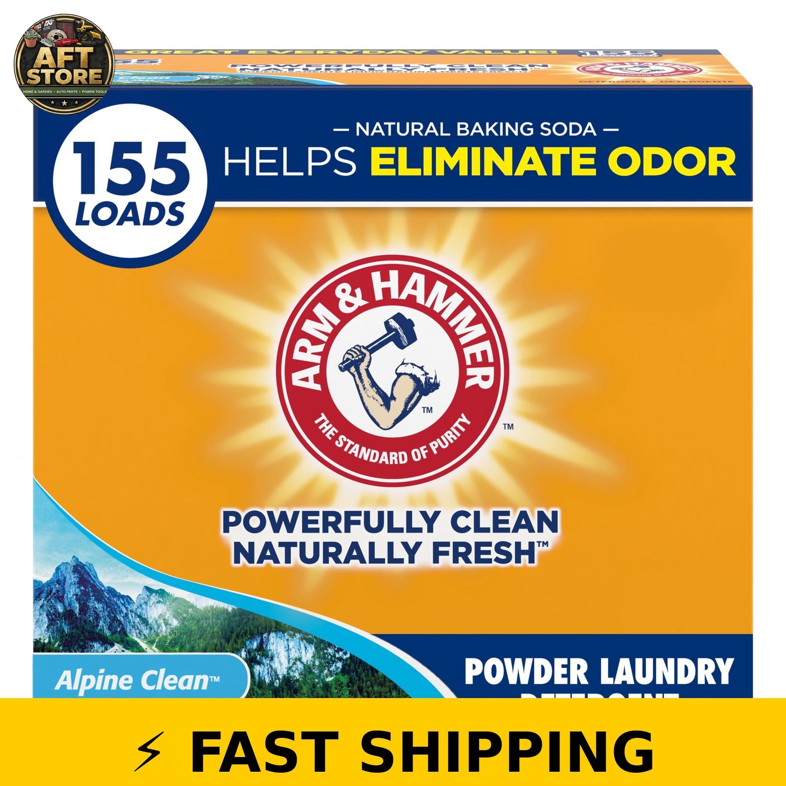 ARM & HAMMER Powder Laundry Detergent, Alpine Clean, 9.56 lb