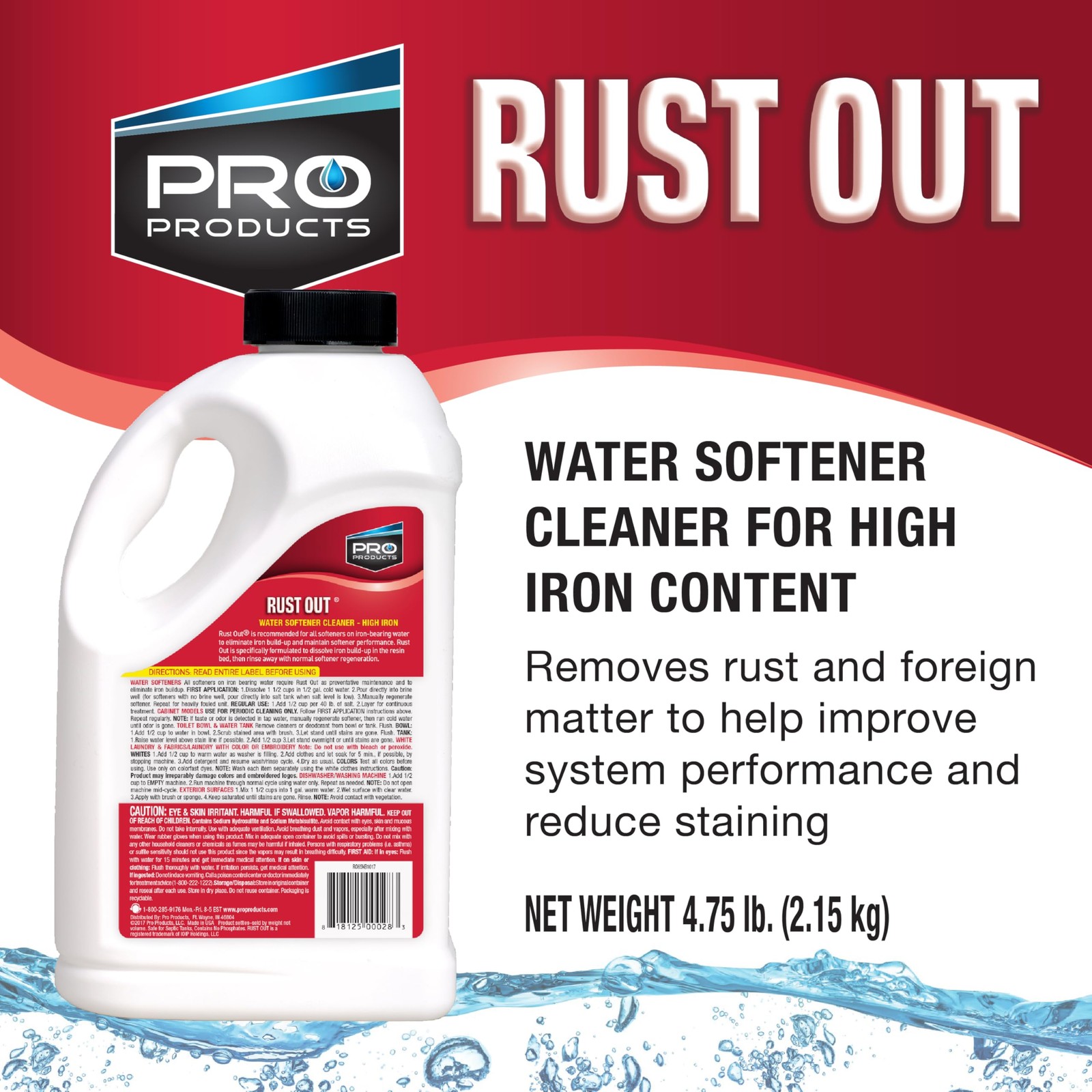 Pro Products RO65N Rust Out Water Softener Cleaner And Iron Remover, 4.75 lb.