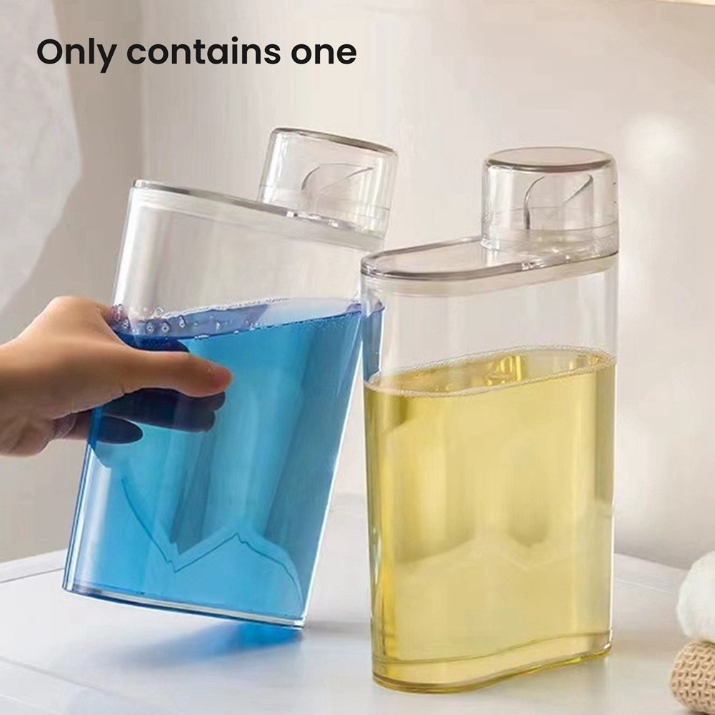 Transparent Laundry Detergent Dispenser Bottle Sealed Tank for Detergent8632